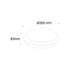 Noxion LED Plafond Pro Vit 20W 2000lm - 827-830-840 CCT | 300mm - IP66 - Rörelse- och ljussensor - Ersättare 2x36W