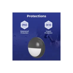 Noxion LED Plafond Pro V2 12/16/20W 2400lm - 830-840-865 CCT | 325mm - IP65 - Rörelse- och Ljussensor + Ögonlock Ring Svart