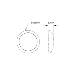Noxion LED Plafond Pro V2 12/16/20W 2400lm - 830-840-865 CCT | 325mm - IP65 + Ögonlock Ring Vit