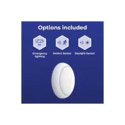 Noxion LED Plafond Pro V2 12/16/20W 2400lm - 830-840-865 CCT| 325mm - IP65 - Rörelse- och Ljussensor - 3 Timmar Nödbelysning + Ring Vit