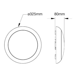 Noxion LED Plafond Pro V2 12/16/20W 2400lm - 830-840-865 CCT| 325mm - IP65 - Rörelse- och Ljussensor - 3 Timmar Nödbelysning + Ring Vit