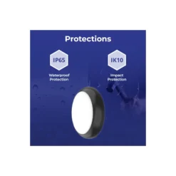 Noxion LED Plafond Pro V2 12/16/20W 2400lm - 830-840-865 CCT | 325mm - IP65 - Rörelse- och Ljussensor - 3 Timmar Nödbelysning + Ring Svart