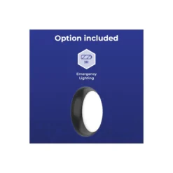 Noxion LED Plafond Pro V2 12/16/20W 2400lm - 830-840-865 CCT | 325mm - IP65 - 3 Timmar Nödbelysning + Ring Svart