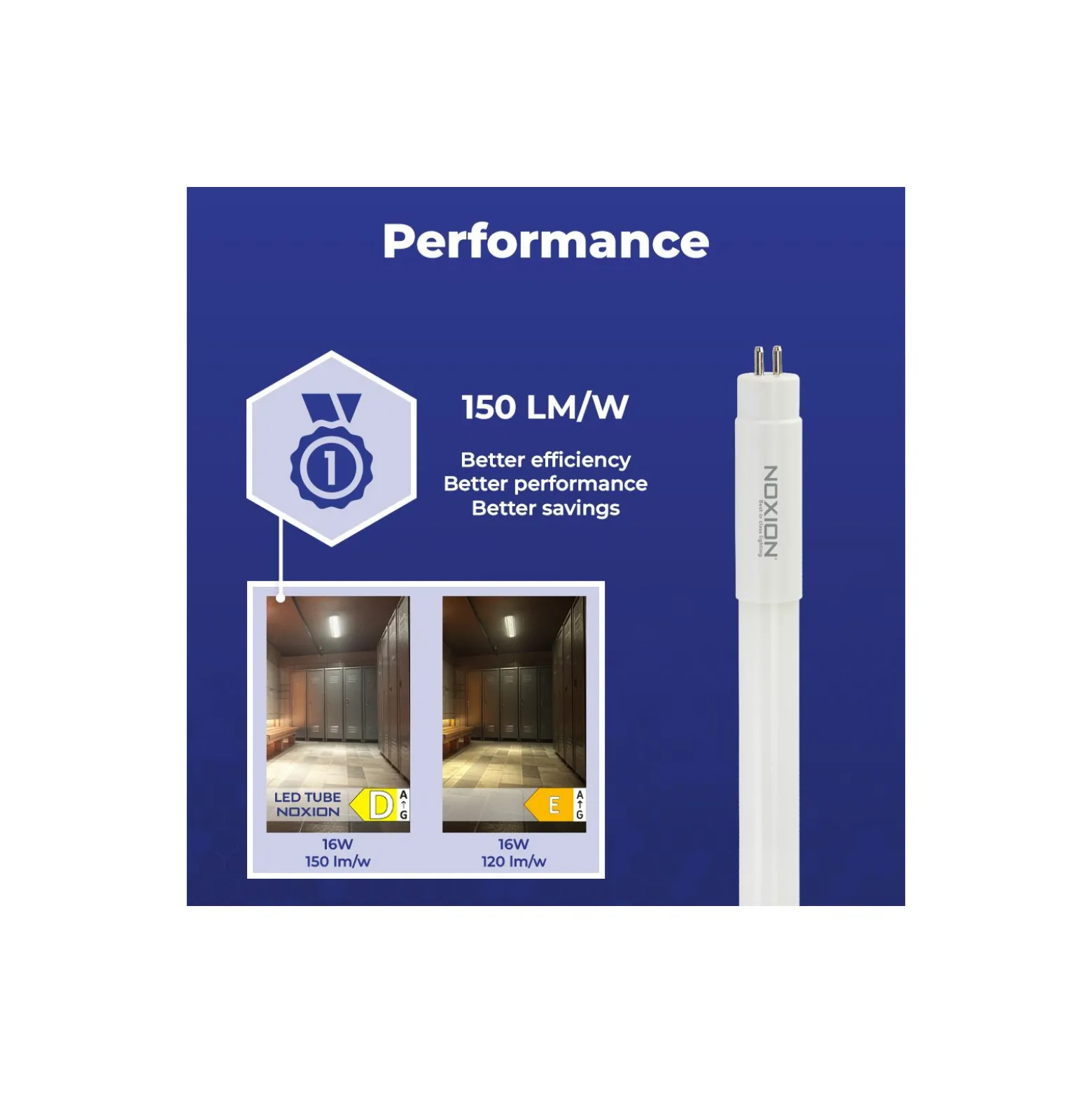 Noxion LED Rör T5 Avant Extreme (HF) High Efficiency 16W 2400lm - 840 Kallvit | 115cm - Ersättare 28W