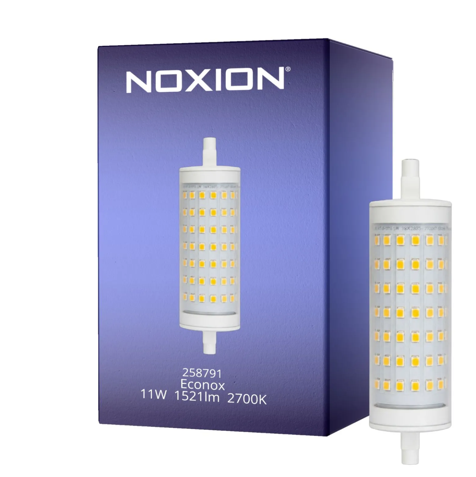 Noxion LED R7s 118mm Klar 11W 1521lm - 827 Extra Varm Vit | Dimbar - Ersättare 100W