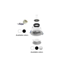 Noxion LED Spot Ares Djup ring - med Inre Ring Vit| Utskärning 68mm - incl. GU10 Fitting