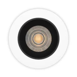Noxion LED Spot Ares Djup ring Vit - med Inre Ring Svart | Utskärning 68mm - incl. GU10 Fitting