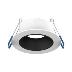 Noxion LED Spot Ares Djup ring Vit - med Inre Ring Svart | Utskärning 68mm - incl. GU10 Fitting