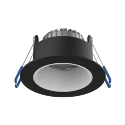 Noxion LED Spot Ares Djup Svart 6W 540lm 927-940 3CCT - med Inre Ring Vit | Utskärning 68mm