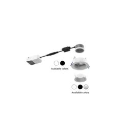 Noxion LED Spot Ares Djup Vit 6W 540lm 927-940 3CCT - med Inre Ring Silver | Utskärning 68mm