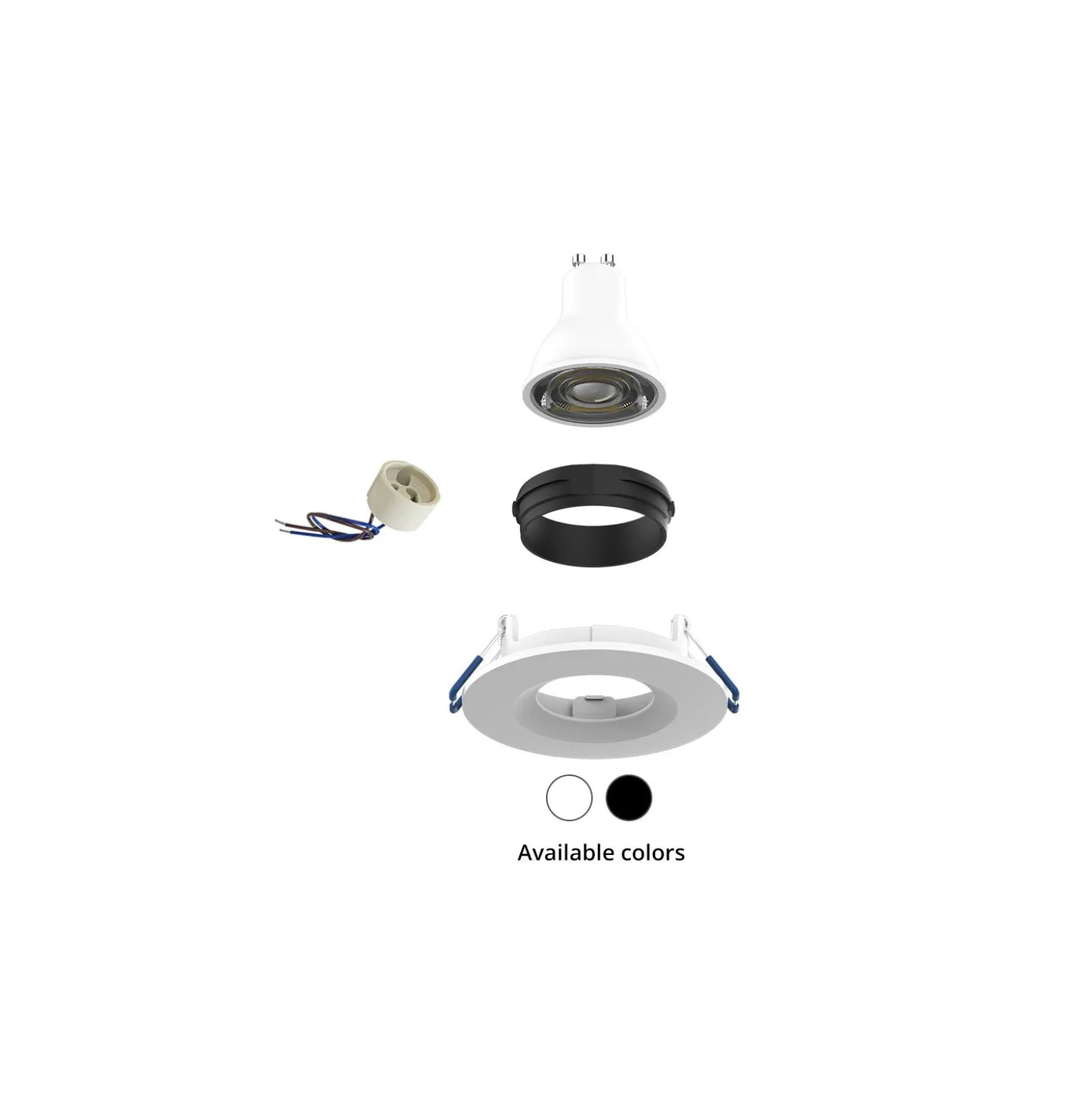 Noxion LED Spot Ares Fast Vit 6W 540lm - 927-940 3CCT | Utskärning 68mm