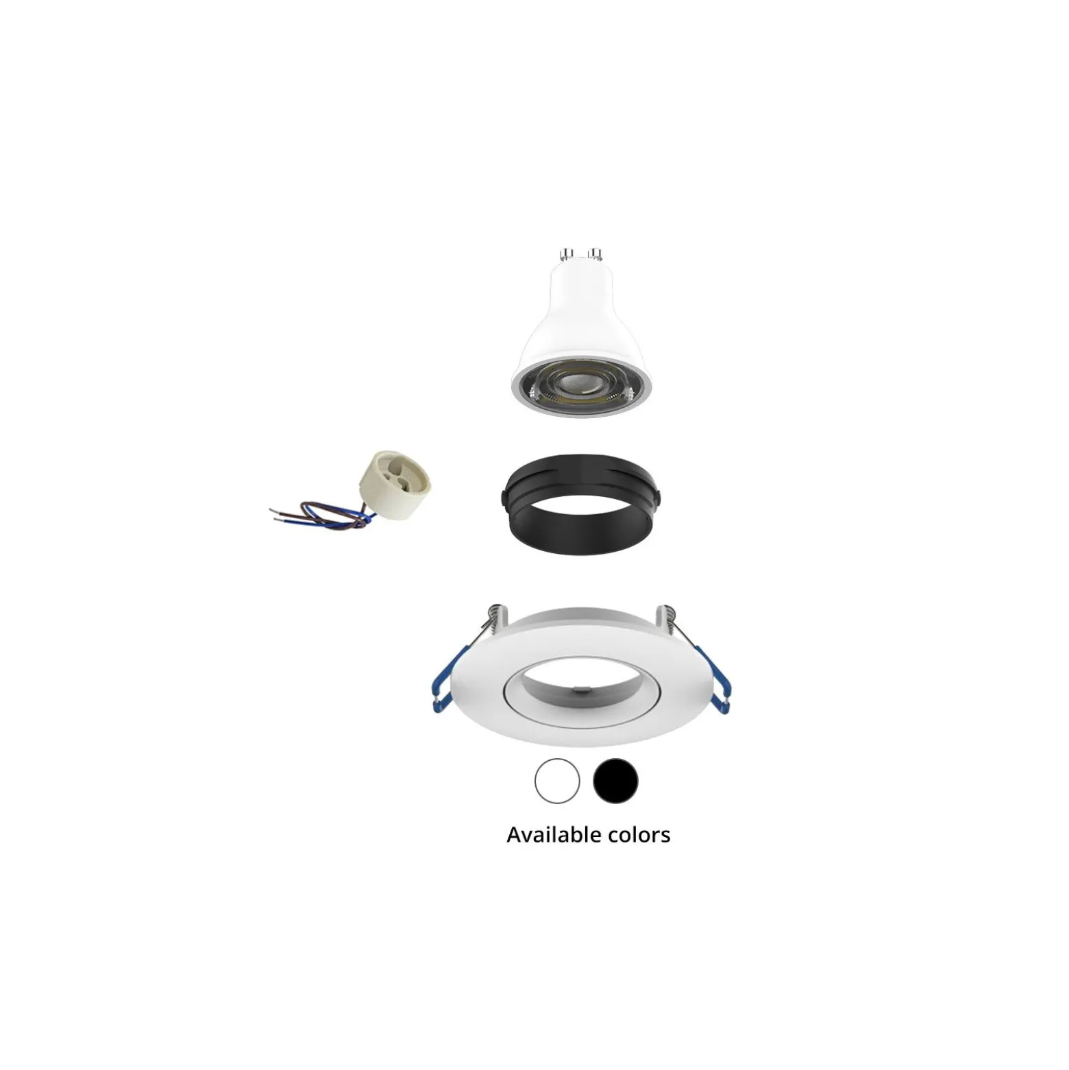 Noxion LED Spot Ares Lutningsbar Vit | Utskärning 68mm - incl. GU10 Fitting