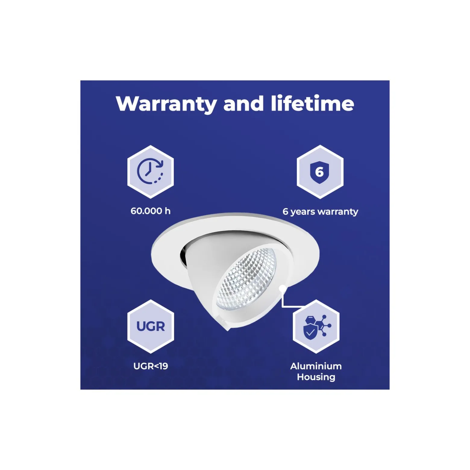 Noxion LED Spot Forza V2 Aluminium Vit 32W 3700lm 36D - 930-940-957 CCT | 160mm - Utskärning 145mm - Bästa Färgåtergivning