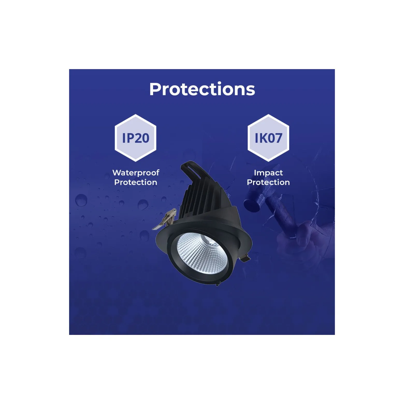 Noxion LED Spot Forza V2 Aluminium Svart 32W 3700lm 36D - 930-940-957 CCT | 160mm - Utskärning 145mm - Bästa Färgåtergivning
