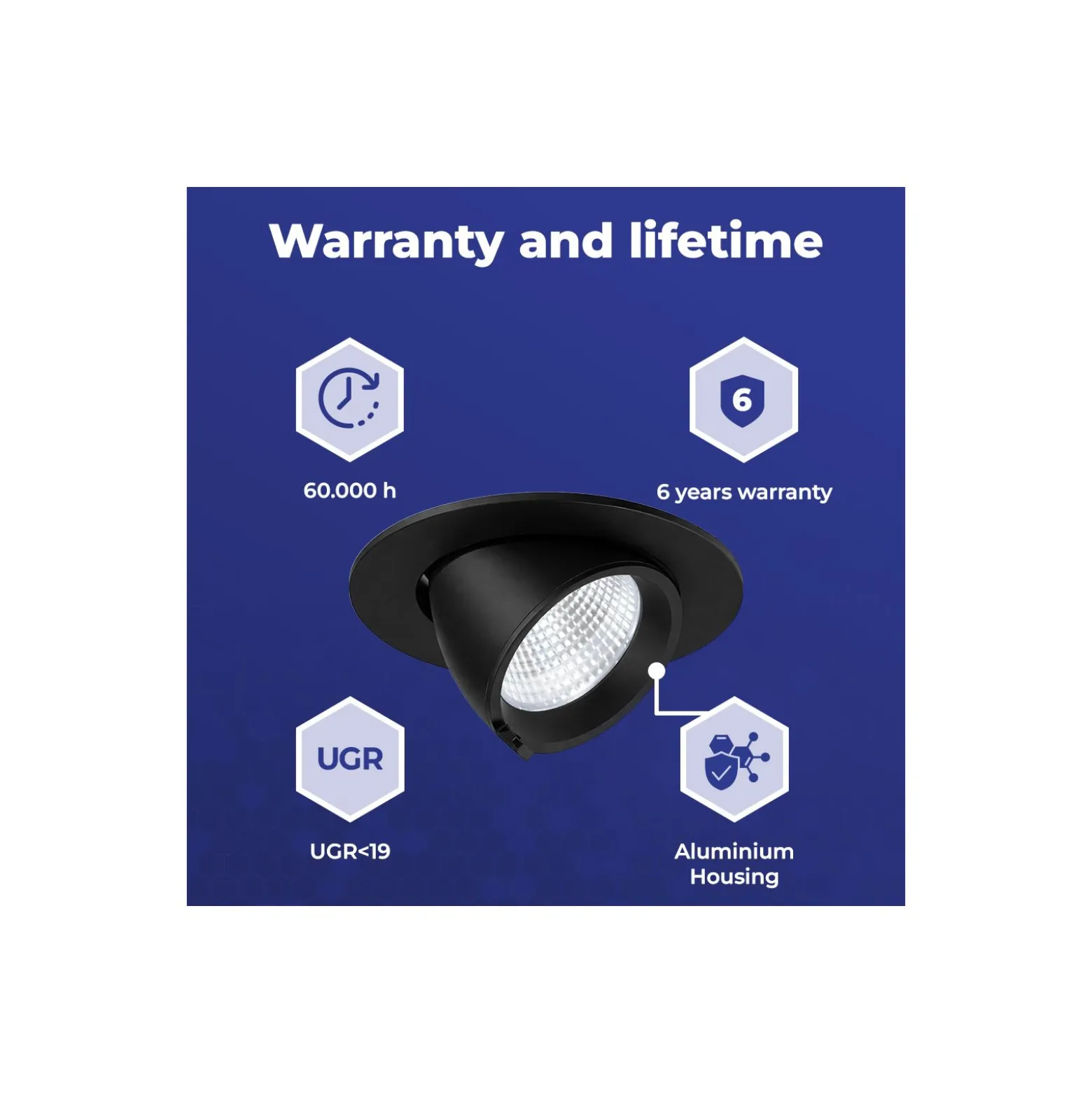 Noxion LED Spot Forza V2 Aluminium Svart 32W 3700lm 36D - 930-940-957 CCT | 160mm - Utskärning 145mm - Bästa Färgåtergivning
