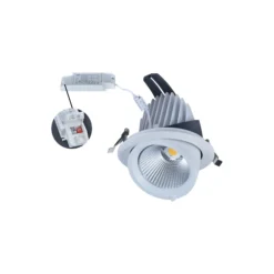 Noxion LED Spot Forza V2 Aluminium Vit 28/32/36/40W - 3300/3700/4100/4500lm 36D - 930-940-957 CCT | 160mm - Utskärning 145mm - Bästa Färgåtergivning