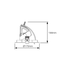 Noxion LED Spot Forza Vit 35W 3000lm 36D - 930 Varm Vit | 168mm - Bästa Färgåtergivning