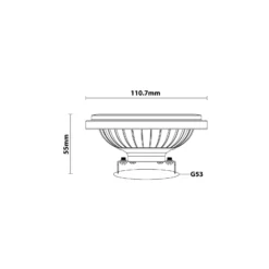 Noxion LED Spot G53 AR111 7.4W 450lm 40D - 930 Extra Varm Vit | Bästa Färgåtergivning - Dimbar - Ersättare 50W