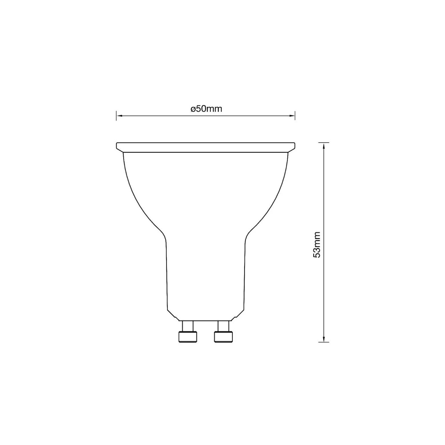 Noxion LED Spot GU10 PAR16 5.5W 560lm 60D - 840 Kallvit | Ersättare 50W