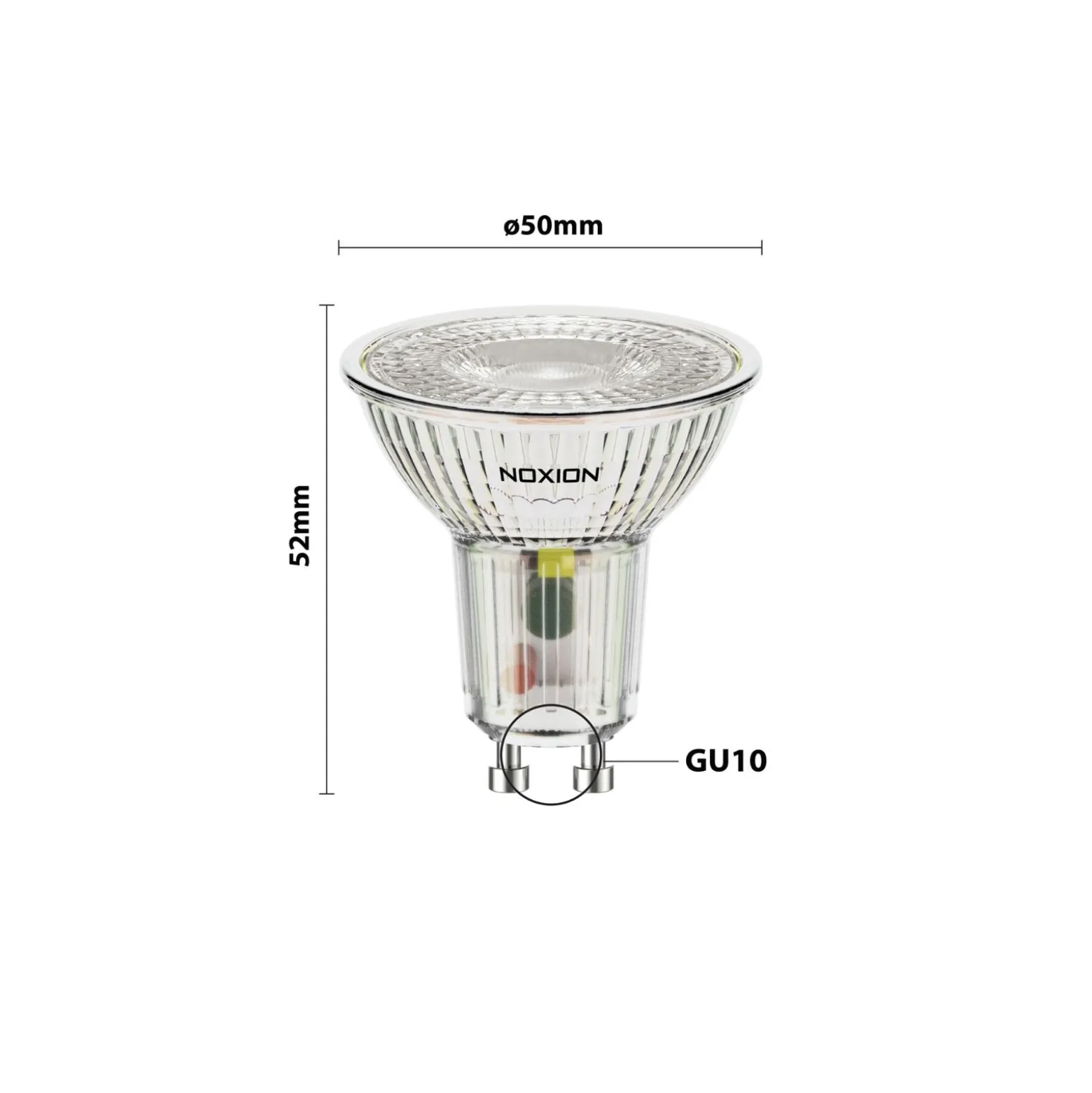 Noxion LED spot GU10 PAR16 5.5W 560lm 36D - 830 varm hvid | erstatter 75W