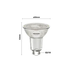 Noxion LED Spot GU10 PAR16 4W 345lm 36D - 830 Varm Vit | Dimbar - Ersättare 50W