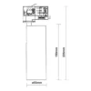 Noxion LED Spårbelysning 3-Fas Ecowhite Aluminium Svart 10W 920lm 36D - 840 Kallvit