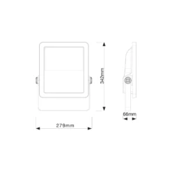 Noxion LED Strålkastare Beam Svart 40W 4000lm 100D - 830 Varm Vit | IP66 - Symmetrisk