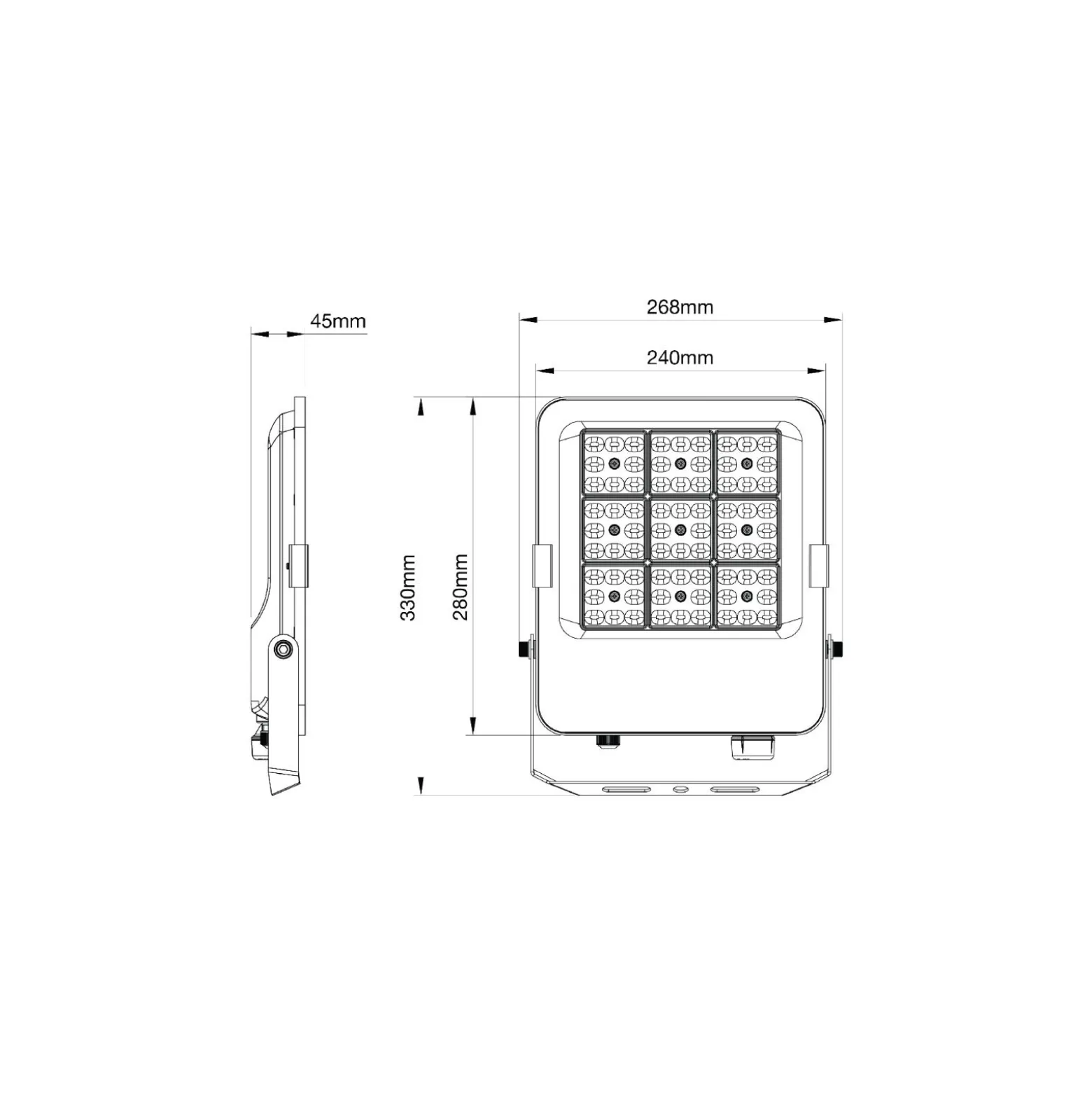 Noxion LED Strålkastare Beam V2.0 40W 5600lm 90D - 830-840-865 CCT | IP66 - Asymmetrisk