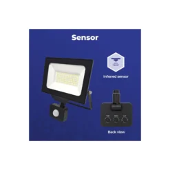 Noxion LED Strålkastare Beamy G3 50W 5500lm 110D - 830 Varm Vit | IP44 - Rörelse- och Ljussensor - Symmetrisk