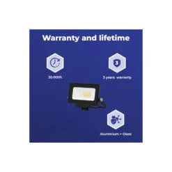Noxion LED Strålkastare Beamy G3.1 Svart 10W 1100lm 100D - 840 Kallvit | IP65 - Symmetrisk