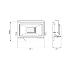Noxion LED Strålkastare Beamy G3.1 Svart 10W 1100lm 100D - 830 Varm Vit | IP65 - Symmetrisk