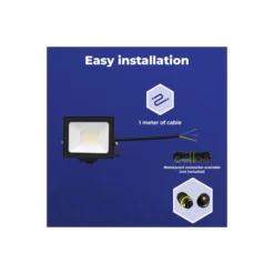 Noxion LED Strålkastare Beamy G3.1 Svart 30W 3300lm 110D - 830 Varm Vit | IP65 - Symmetrisk