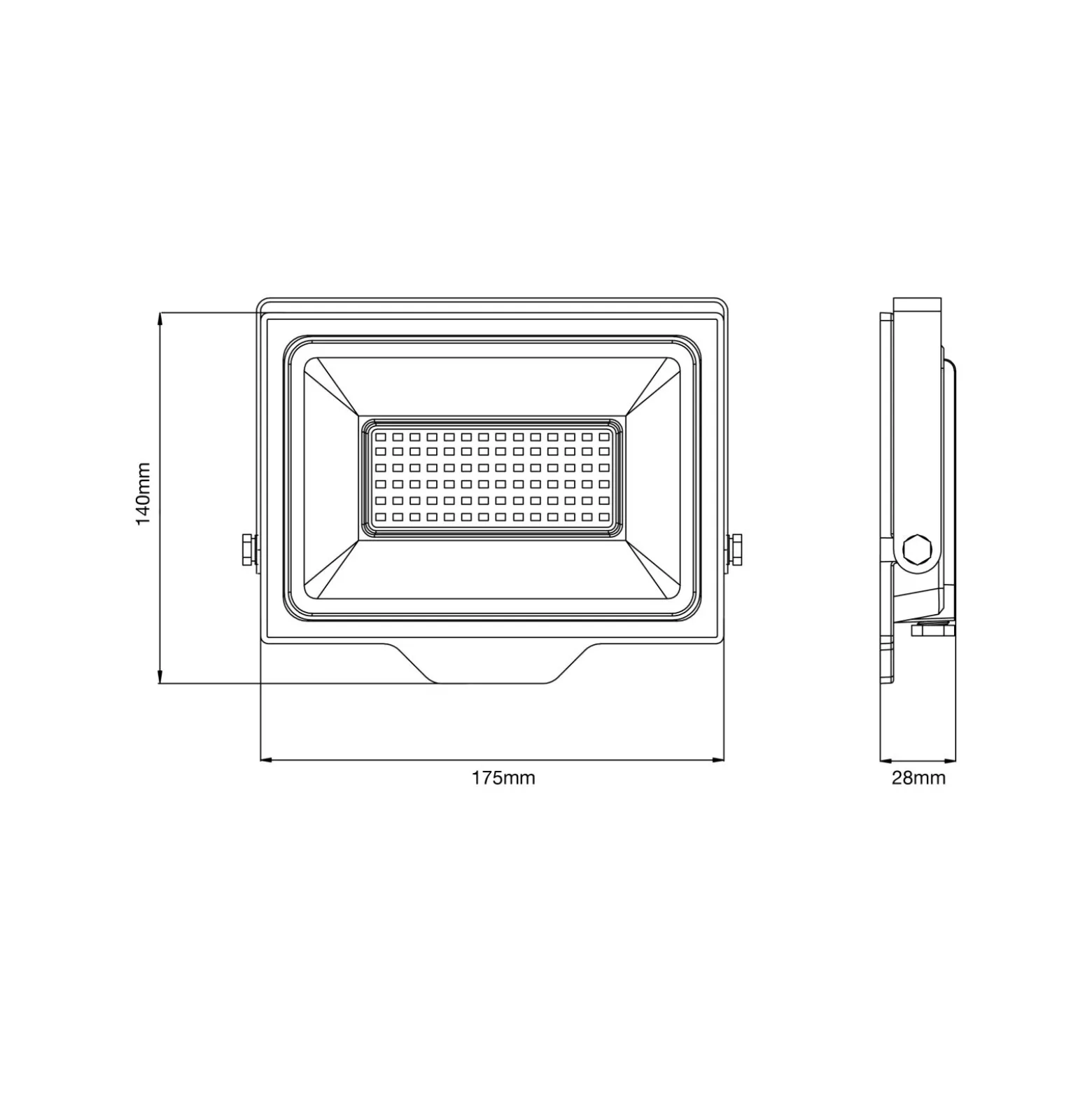 Noxion LED Strålkastare Beamy G3.1 Svart 50W 5500lm 110D - 830 Varm Vit | IP65 - Symmetrisk
