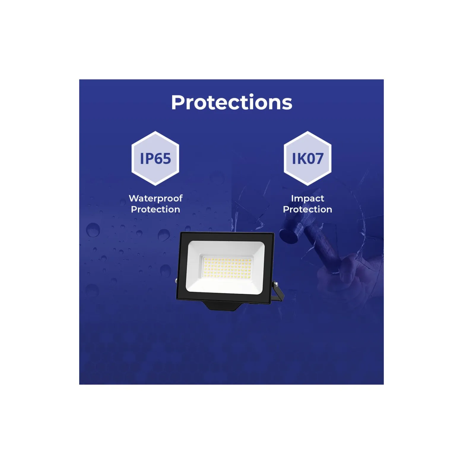 Noxion LED Strålkastare Beamy G3.1 Svart 50W 5500lm 110D - 830 Varm Vit | IP65 - Symmetrisk