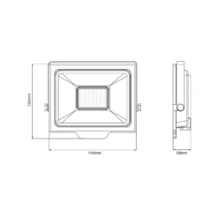 Noxion LED Strålkastare Beamy G3.1 Svart 30W 3300lm 110D - 840 Kallvit | IP65 - Symmetrisk