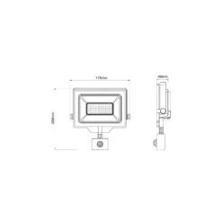 Noxion LED Strålkastare Beamy G3 50W 5500lm 110D - 840 Kallvit | IP44 - Rörelse- och Ljussensor - Symmetrisk