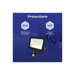 Noxion LED Strålkastare Beamy G3 50W 5500lm 110D - 840 Kallvit | IP44 - Rörelse- och Ljussensor - Symmetrisk