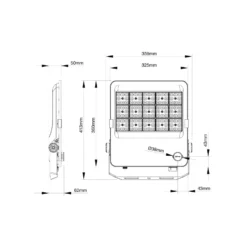 Noxion LED Strålkastare ProBeam V2.0 170W 23200lm 60D - 830-840-865 CCT | IP66 - Asymmetrisk