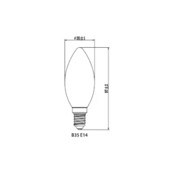 Noxion Lucent LED E14 Kronljus Filament Klar 2.5W 250lm - 827 Extra Varm Vit | Ersättare 25W