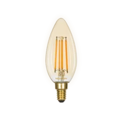 Noxion Lucent LED E14 Kronljus Filament Ambar B35 4.5W 400lm - 822 Extra Varm Vit | Dimbar - Ersättare 35W