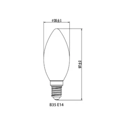 Noxion Lucent LED E14 Kronljus Filament Klar 2.5W 250lm - 827 Extra Varm Vit | Dimbar - Ersättare 25W