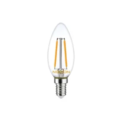 Noxion Lucent LED E14 Kronljus Filament Klar 2.5W 250lm - 827 Extra Varm Vit | Dimbar - Ersättare 25W