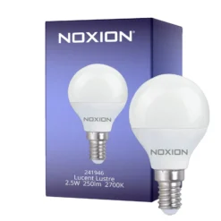 Noxion Lucent Lyster LED E14 boll Matt 2.5W 250lm - 827 Extra Varm Vit | Ersättare 25W