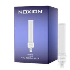 Noxion Lucent PL-C LED 7.4W - 840 Kallvit | 2-Stift - Ersättare 26W