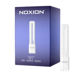 Noxion Lucent PL-L LED 8W 1000lm - 840 Kallvit | 4-Stift - EM/Mains - Ersättare 18W