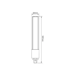 Noxion Lucent PL-S LED 4.3W - 840 Kallvit | 2-Stift - Ersättare 9W