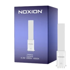 Noxion Lucent PL-S LED 4.3W - 840 Kallvit | 4-Stift - Ersättare 9W