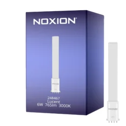 Noxion Lucent PL-S LED 6W - 830 Varm Vit | 4-Stift - Ersättare 11W