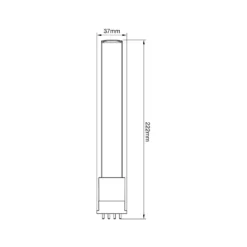 Noxion Lucent PL-S LED 6W - 830 Varm Vit | 4-Stift - Ersättare 11W