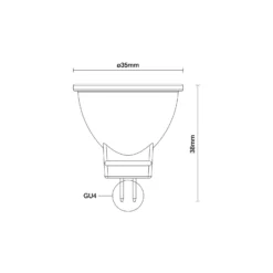Noxion PerfectColor LED Spot GU4 MR11 2.8W 184lm 36D - 927 Extra Varm Vit | Bästa Färgåtergivning - Ersättare 20W